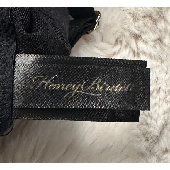 RARE🔥 Honey Birdette FONDA🖤 Black Faux Bra 32DD